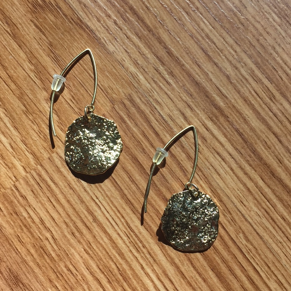 Handmade Gold coin earrings